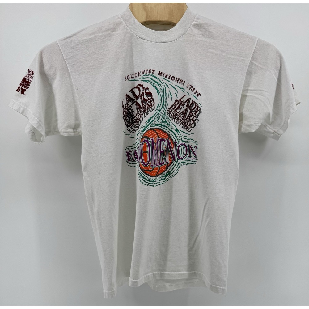 Vintage 90s Southwest Missouri State Lady Bears Basketball T-Shirt Size L - Picture 3 of 12